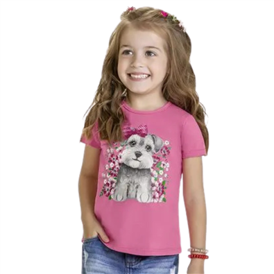 Blusa Infantil Feminino Cachorrinho