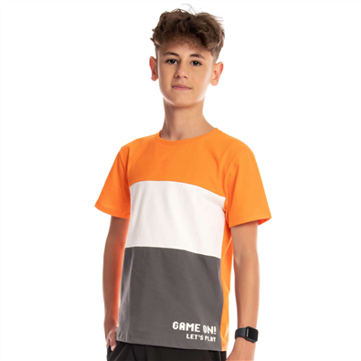 Camiseta infantil masculina Faixa