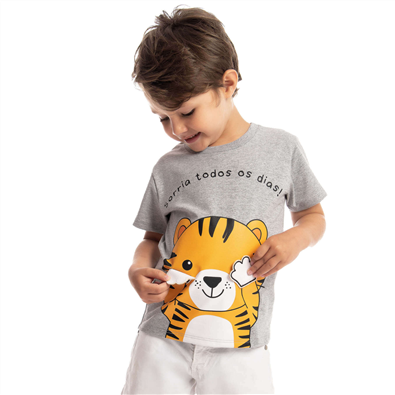 Camiseta infantil masculina Interativa