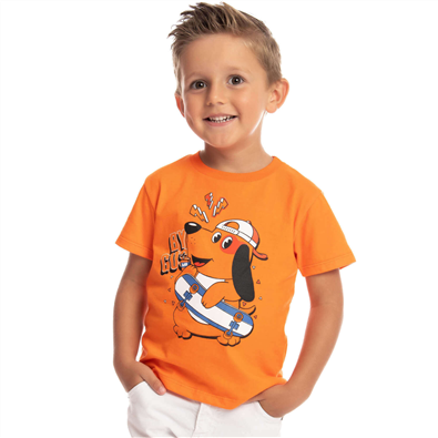 Camiseta infantil masculina Meia Malha