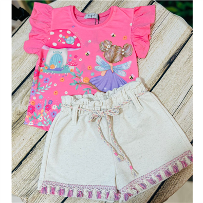 Conjunto Infantil Feminino Linho Vero