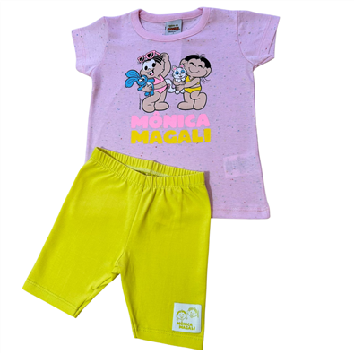 Conjunto Infantil Feminino Turma Da Monica