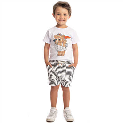 Conjunto Infantil Masculino Listrado