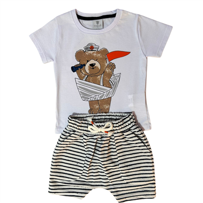 Conjunto Infantil Masculino Listrado