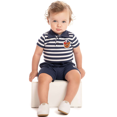 Conjunto Infantil Masculino Listrado Beb