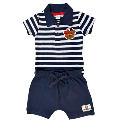 Conjunto Infantil Masculino Listrado Beb