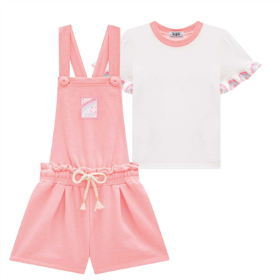 Conjunto Jardineira Infantil Feminino Vero