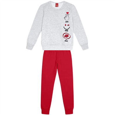 Conjunto Moletom Infantil Feminino love