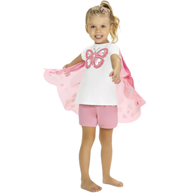 Pijama Infantil Feminino Borboleta