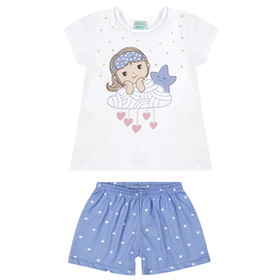 Pijama Infantil Feminino Estrelinhas