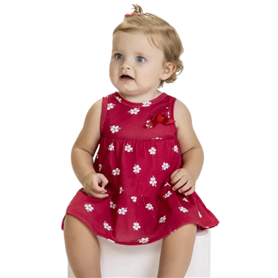 Vestido Infantil Feminino Beb Florzinha